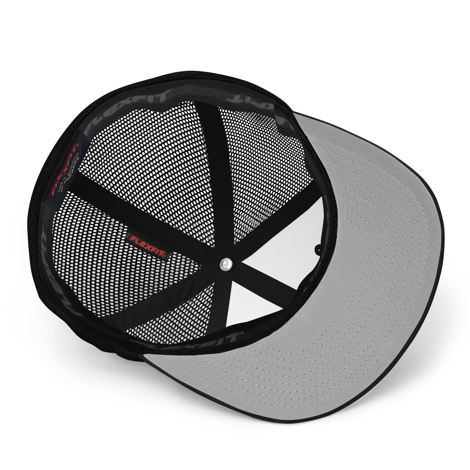 ZV W Harvey Red Flex-Fit Trucker Hat - THE ZEN VIKING