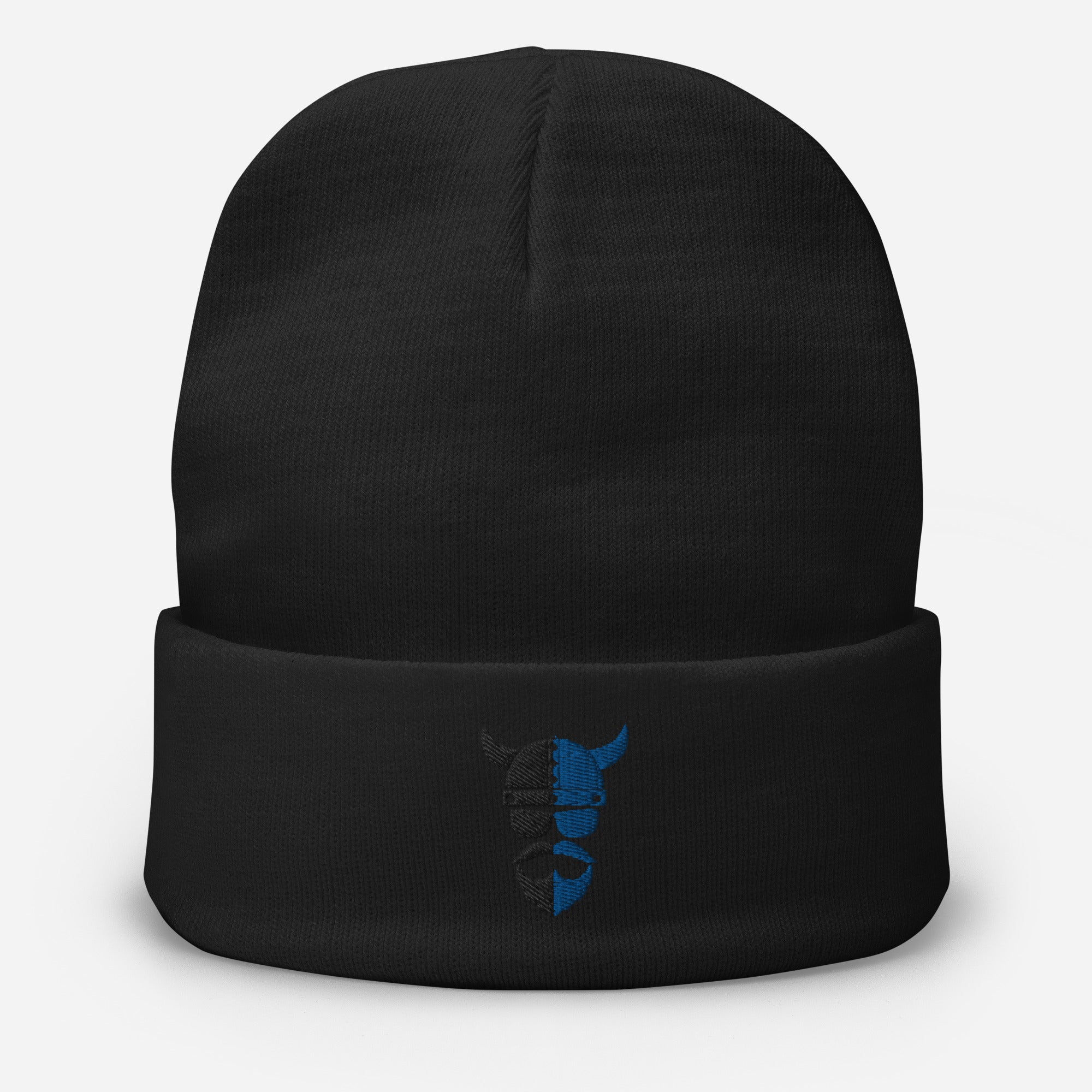 ZV Harvey Blue Embroidered Beanie - THE ZEN VIKING