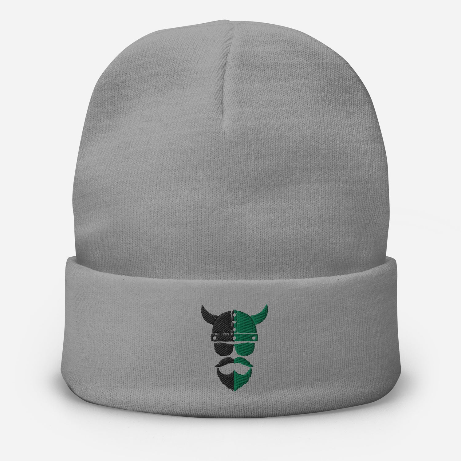 ZV Harvey Green Embroidered Beanie - THE ZEN VIKING