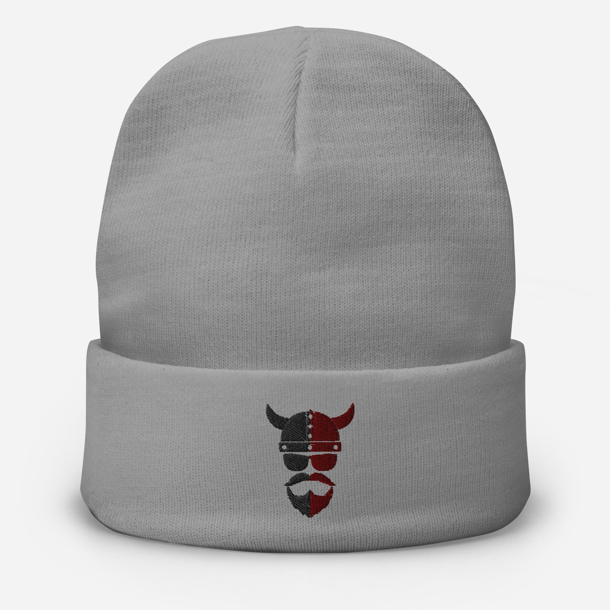 ZV Harvey Red Embroidered Beanie - THE ZEN VIKING