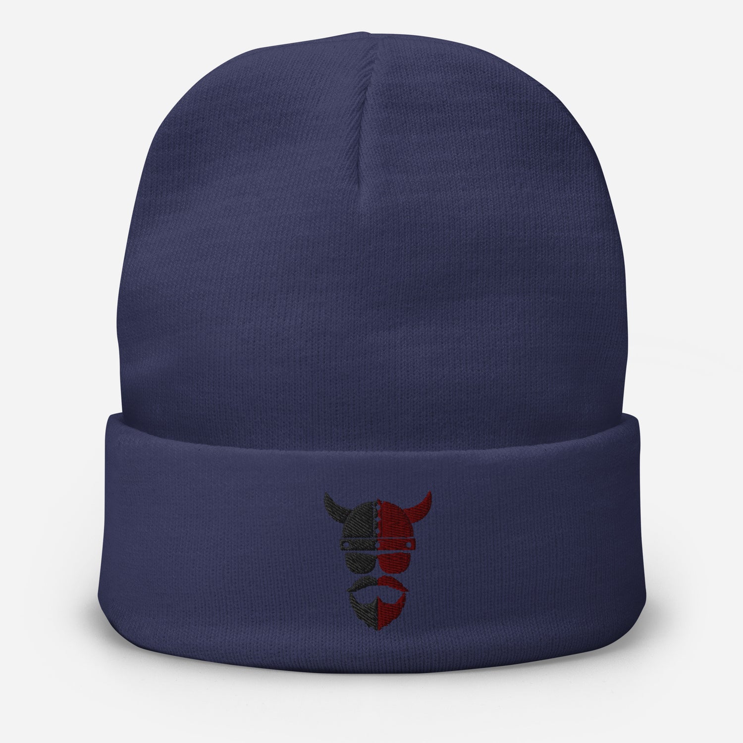 ZV Harvey Red Embroidered Beanie - THE ZEN VIKING