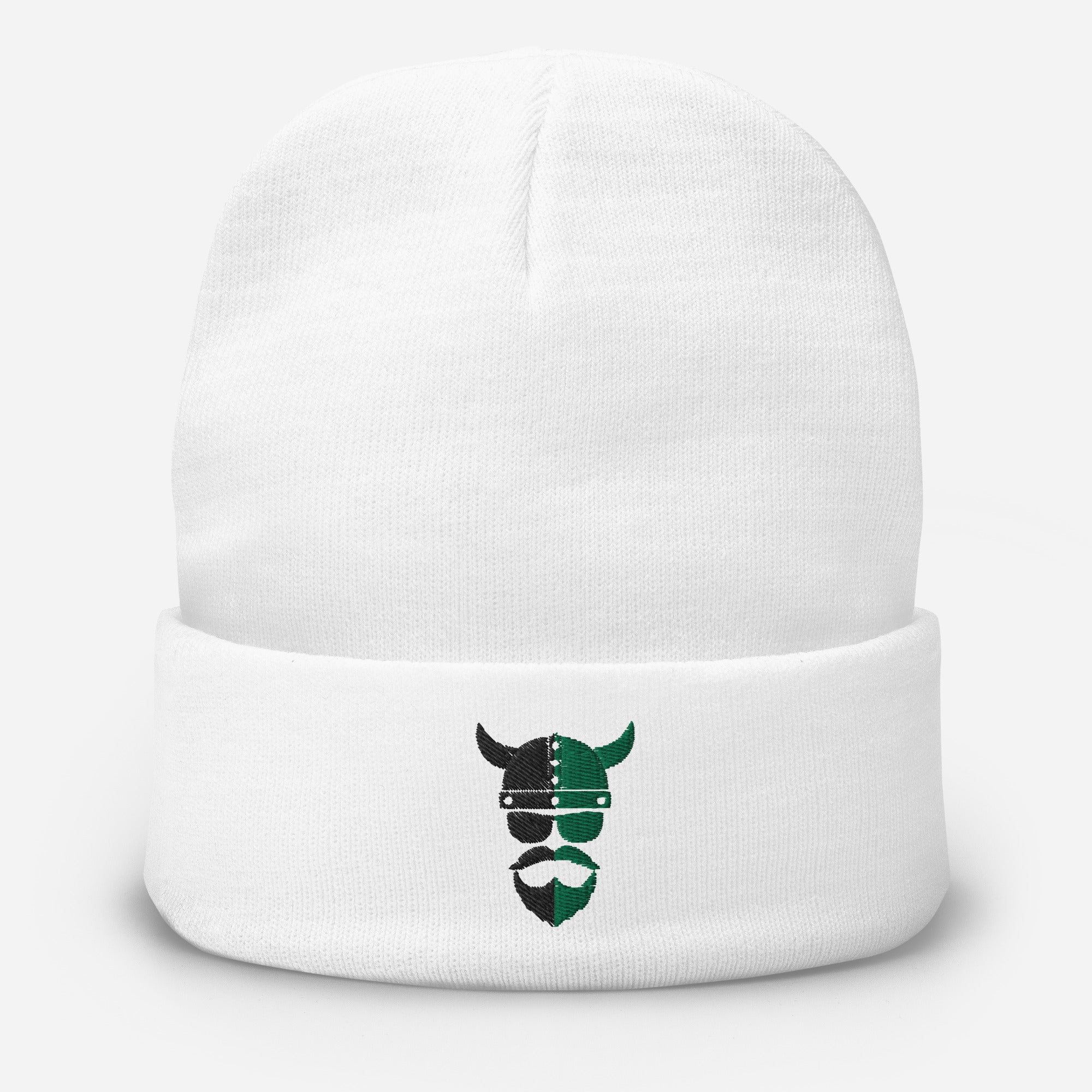 ZV Harvey Green Embroidered Beanie - THE ZEN VIKING