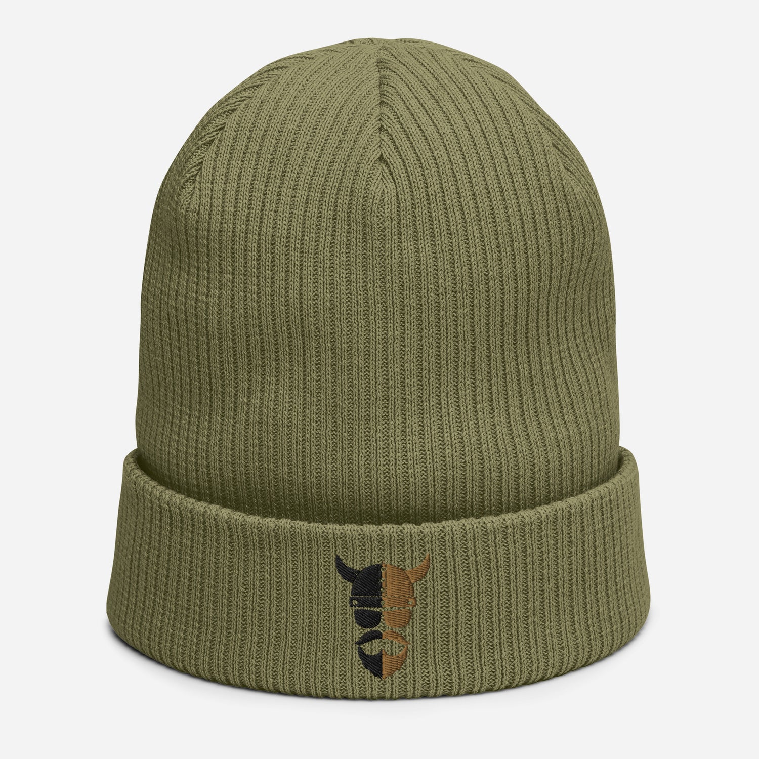 ZV Harvey Gold Organic ribbed beanie - THE ZEN VIKING