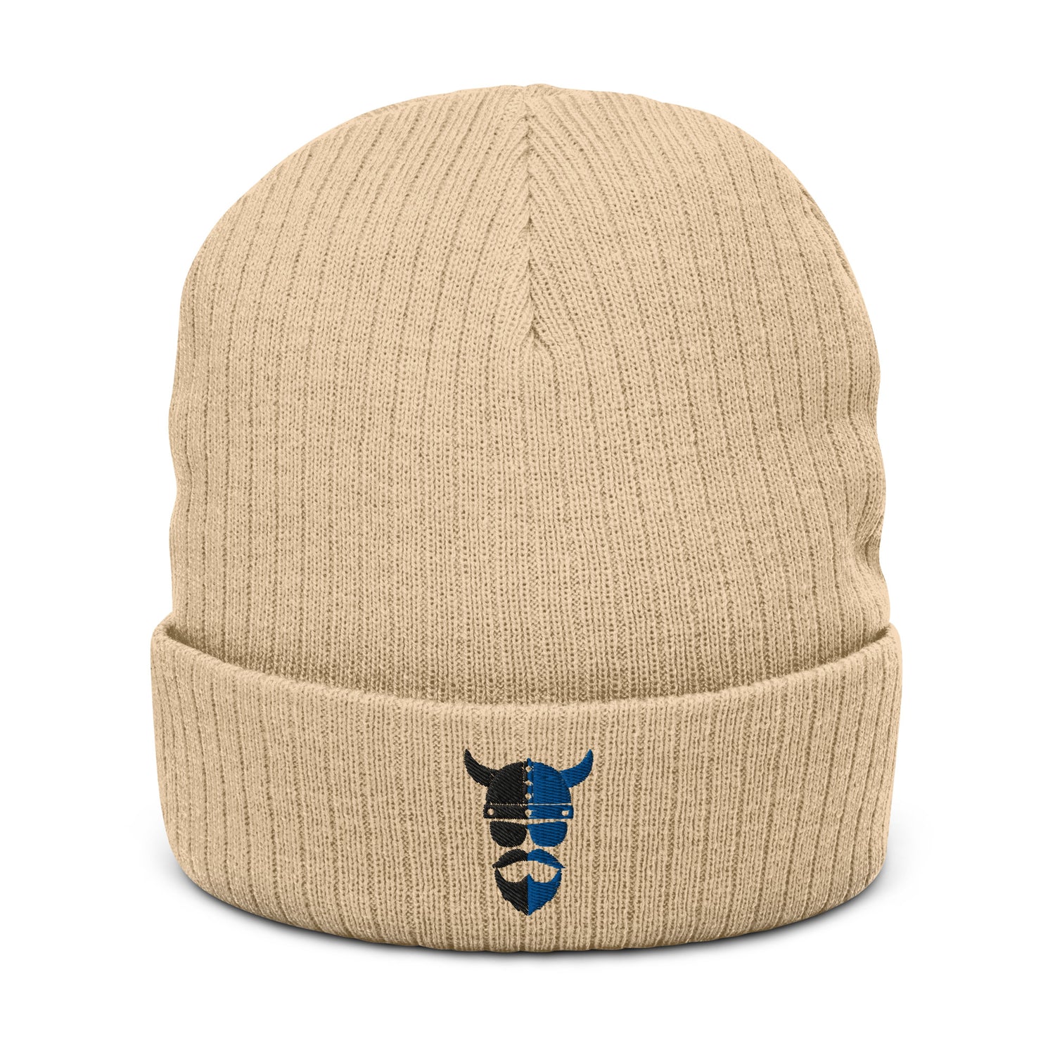 ZV Harvey Blue Ribbed knit beanie - THE ZEN VIKING