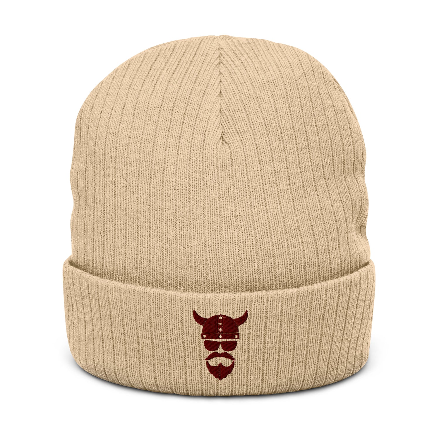 ZV RED Ribbed knit beanie - THE ZEN VIKING