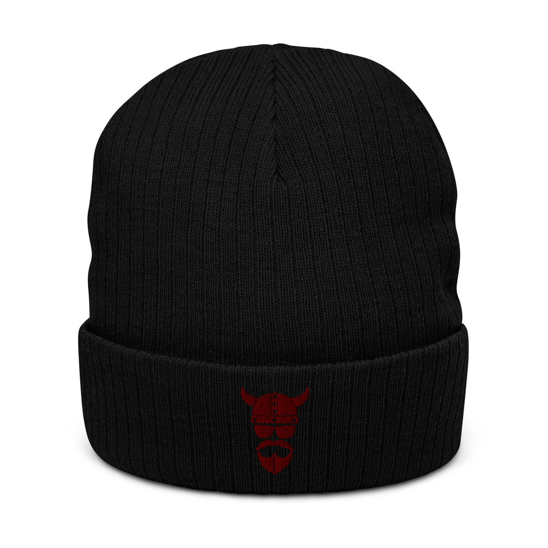 ZV RED Ribbed knit beanie - THE ZEN VIKING