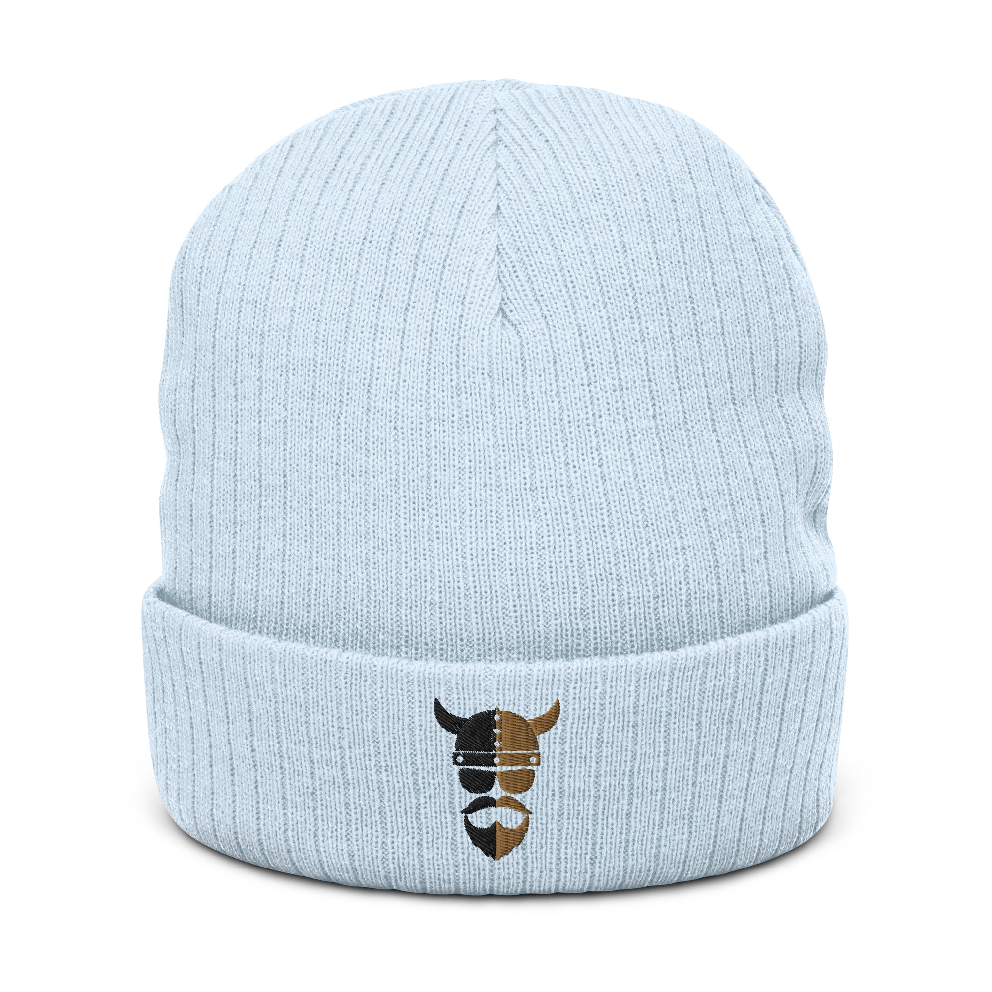 ZV Harvey Gold Ribbed knit beanie - THE ZEN VIKING