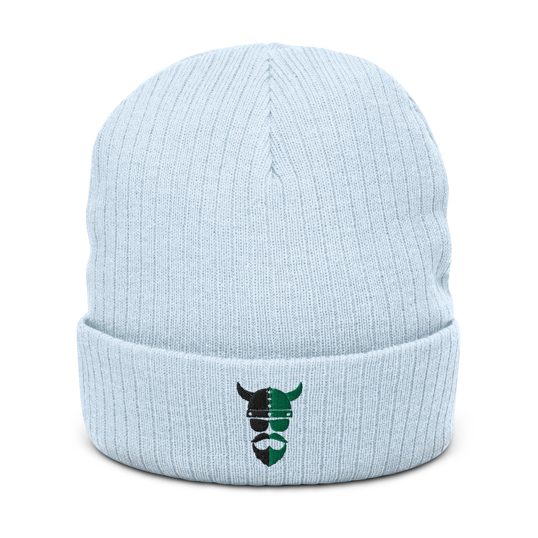 ZV Harvey Green Ribbed knit beanie - THE ZEN VIKING