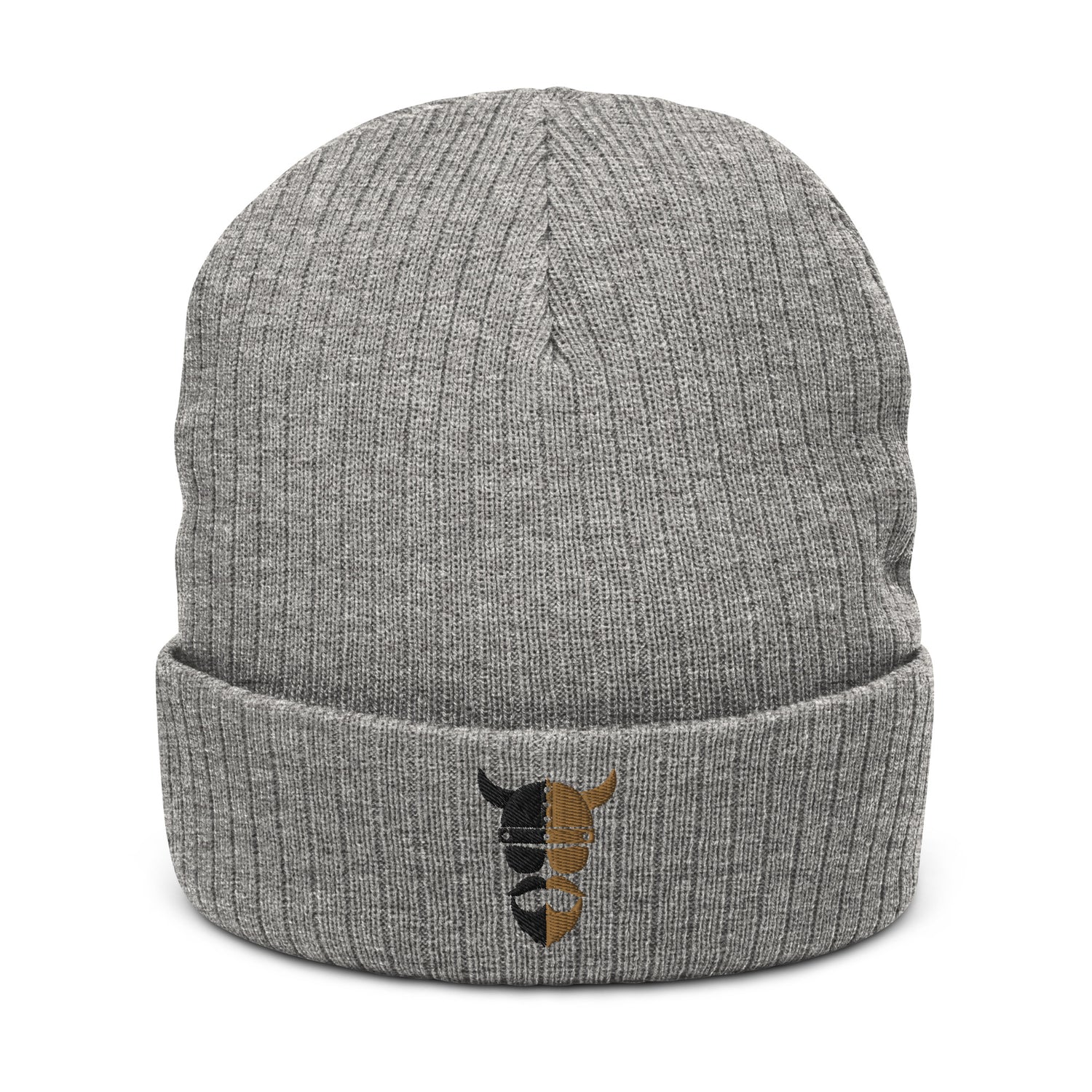 ZV Harvey Gold Ribbed knit beanie - THE ZEN VIKING