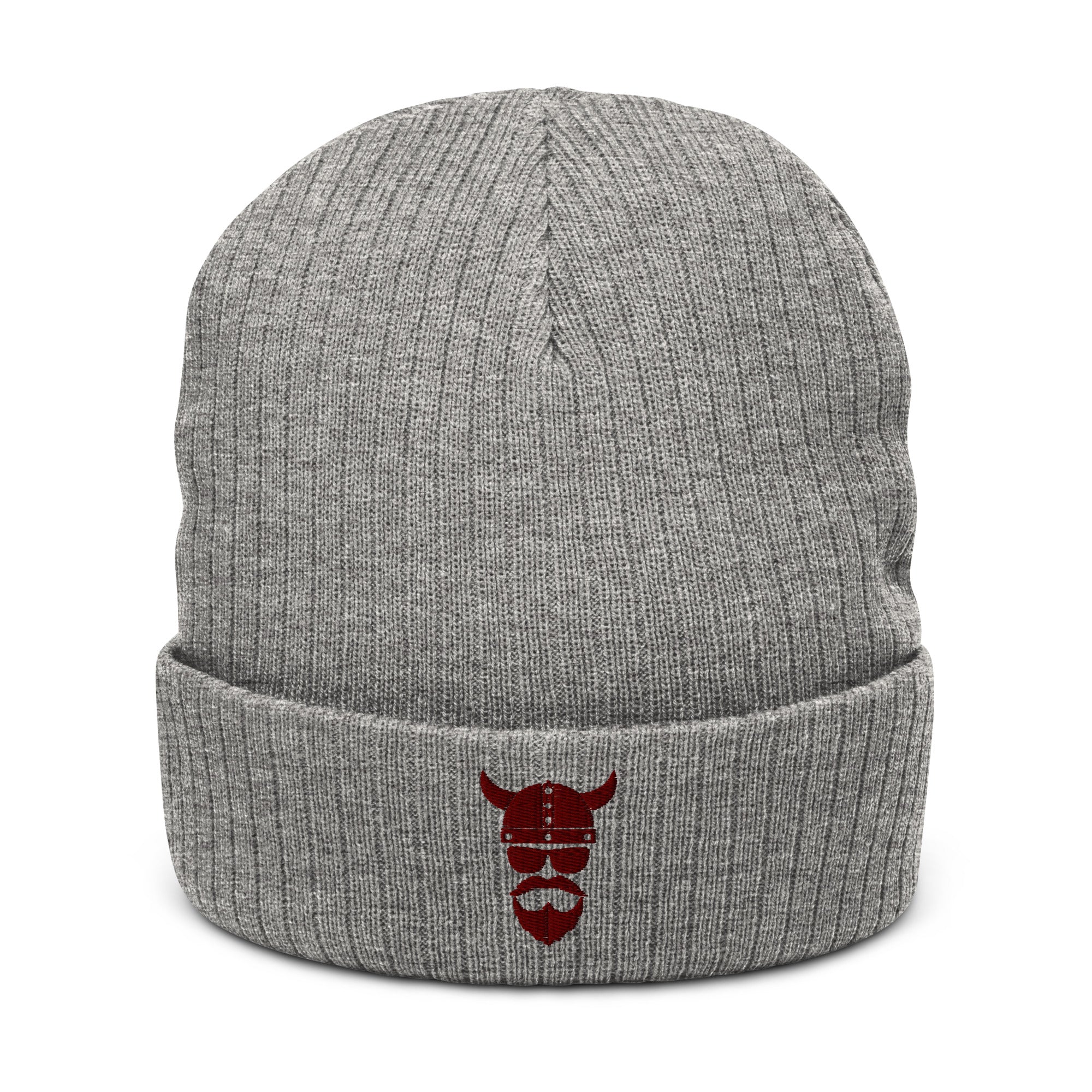 ZV RED Ribbed knit beanie - THE ZEN VIKING