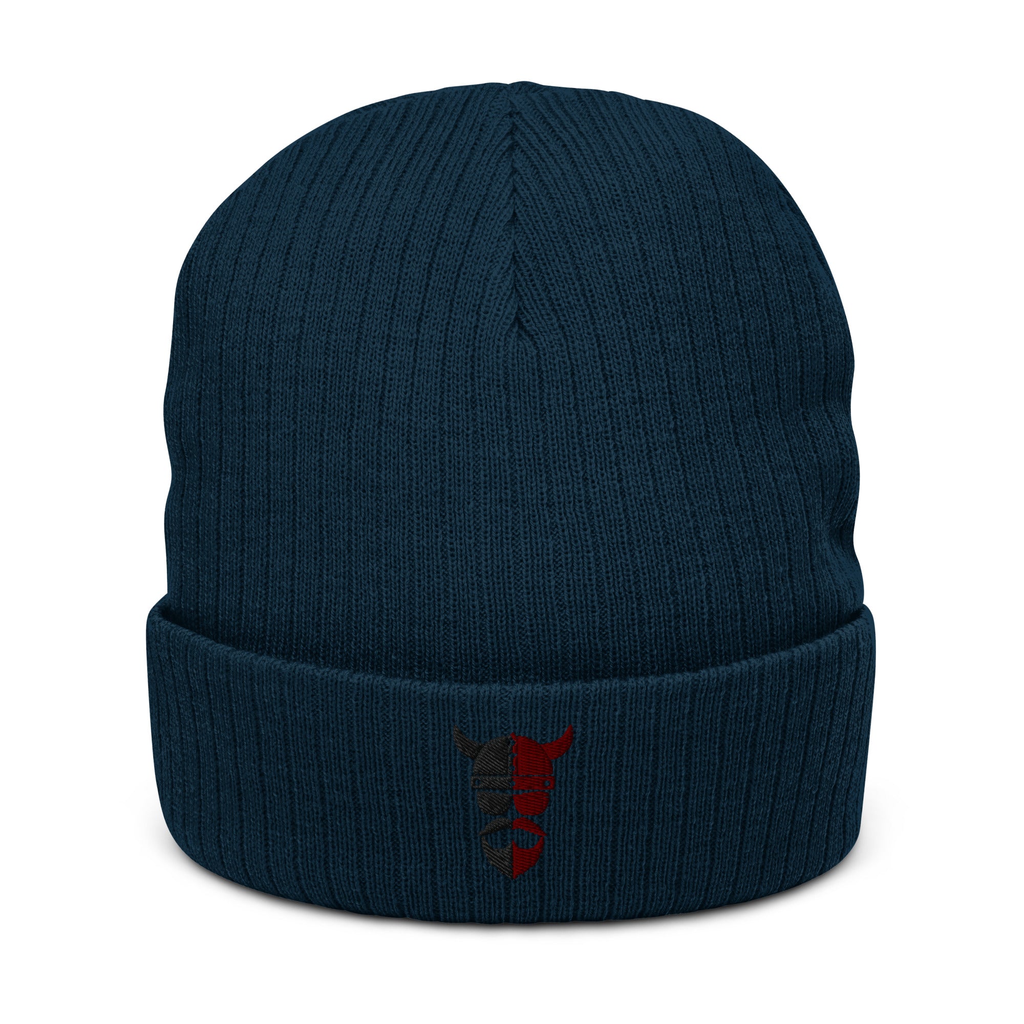 ZV Harvey Red Ribbed knit beanie - THE ZEN VIKING