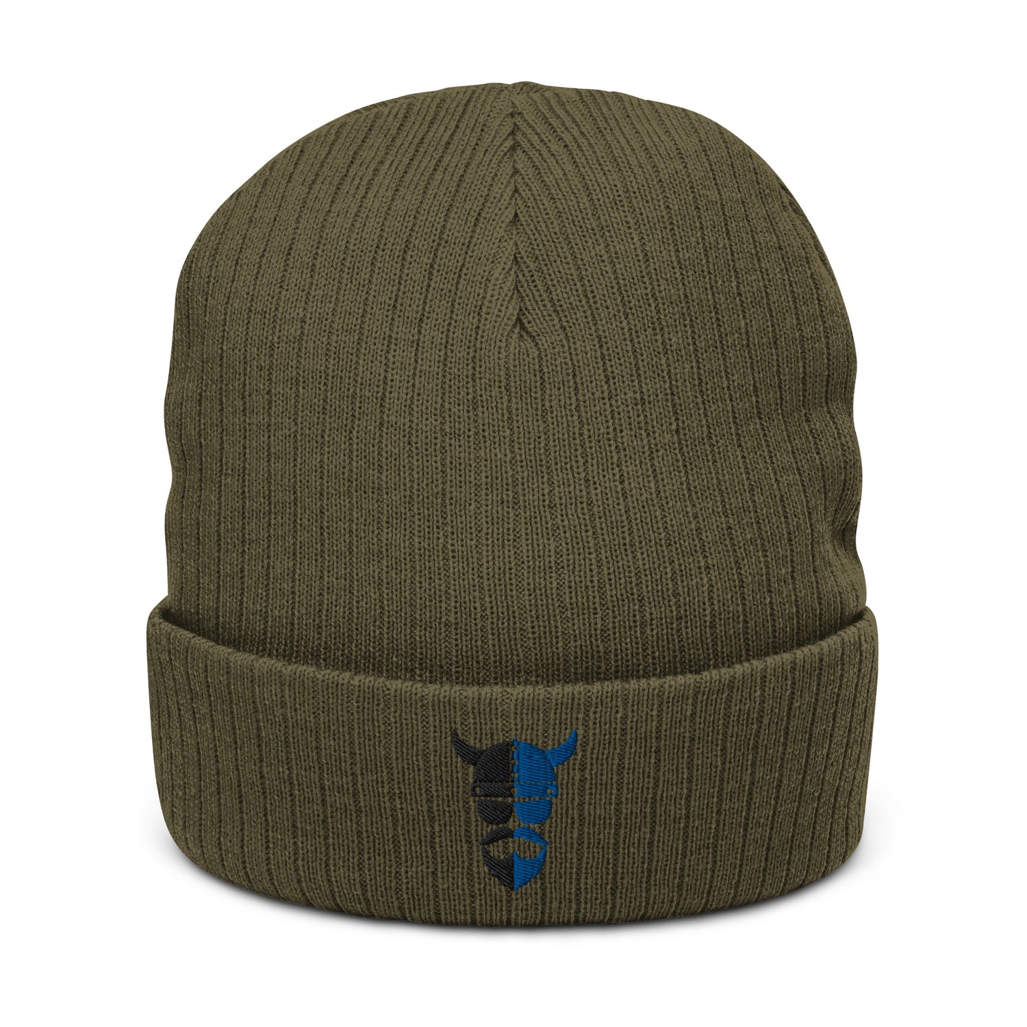 ZV Harvey Blue Ribbed knit beanie - THE ZEN VIKING