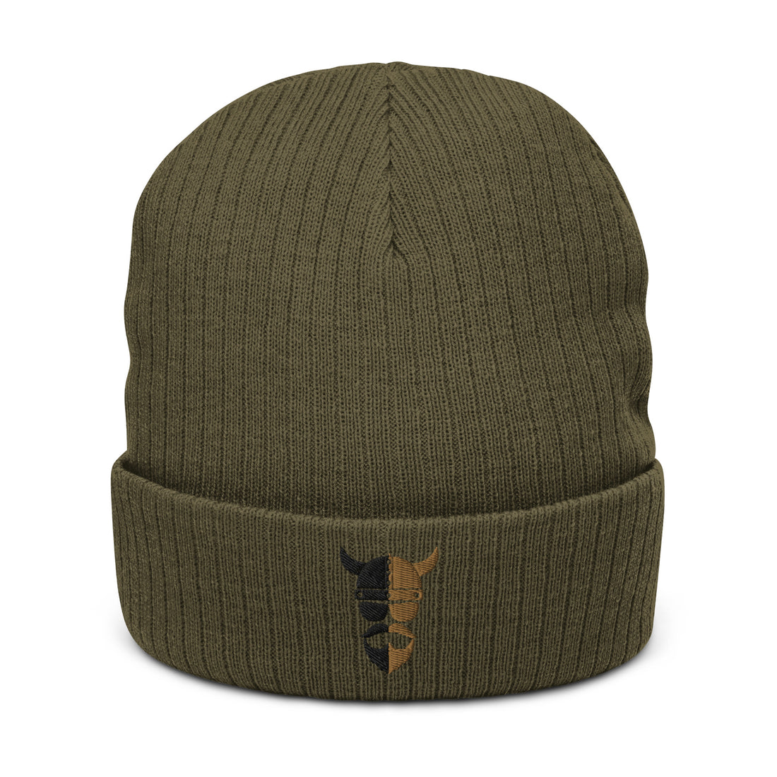 ZV Harvey Gold Ribbed knit beanie - THE ZEN VIKING