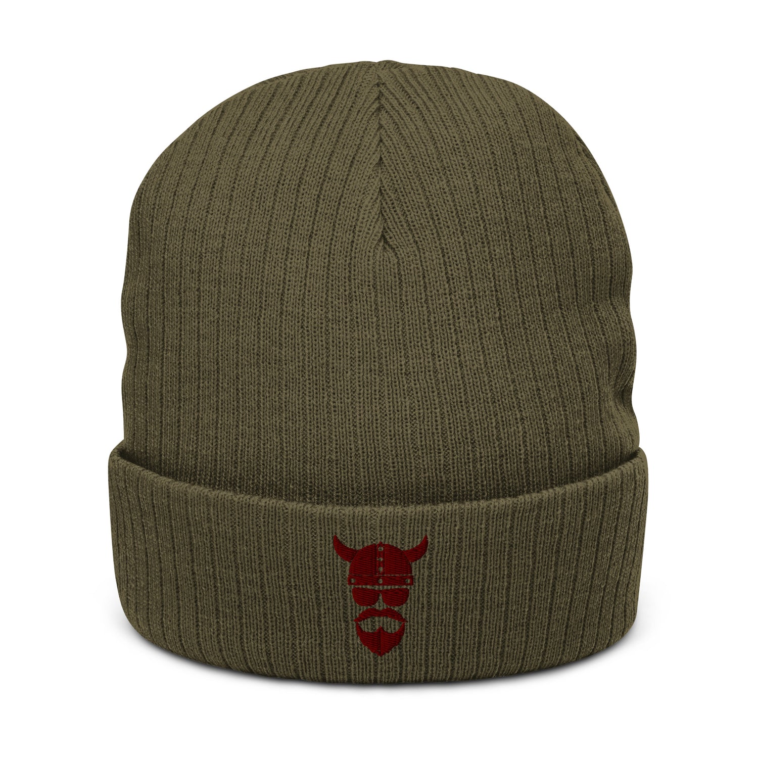 ZV RED Ribbed knit beanie - THE ZEN VIKING