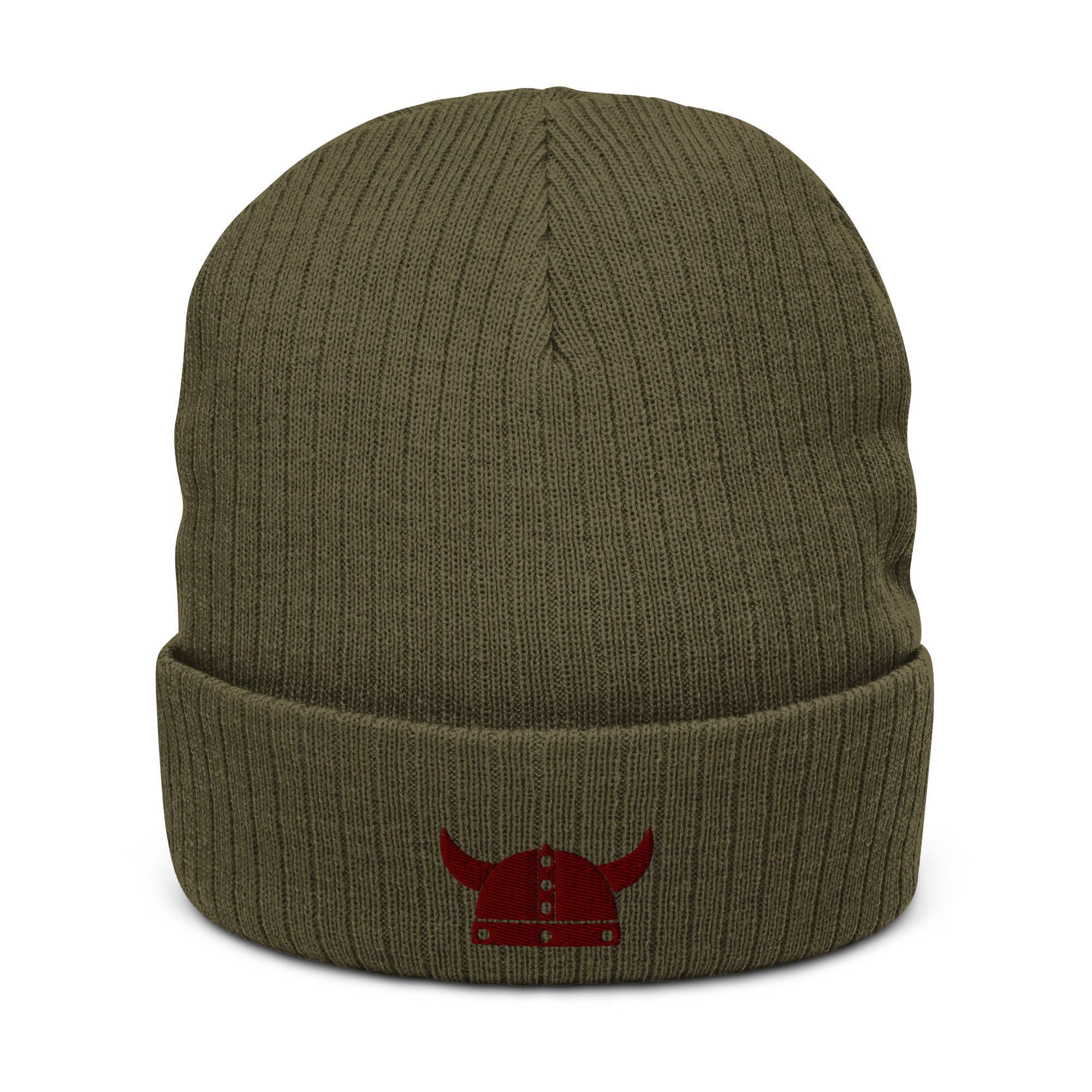 ZV Red Helm knit beanie - THE ZEN VIKING