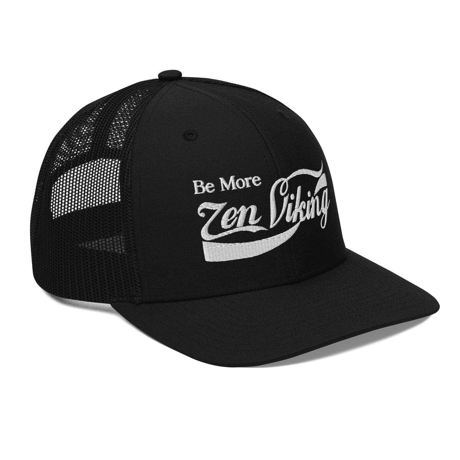 ZV Be More/White Classic Trucker Hat - THE ZEN VIKING