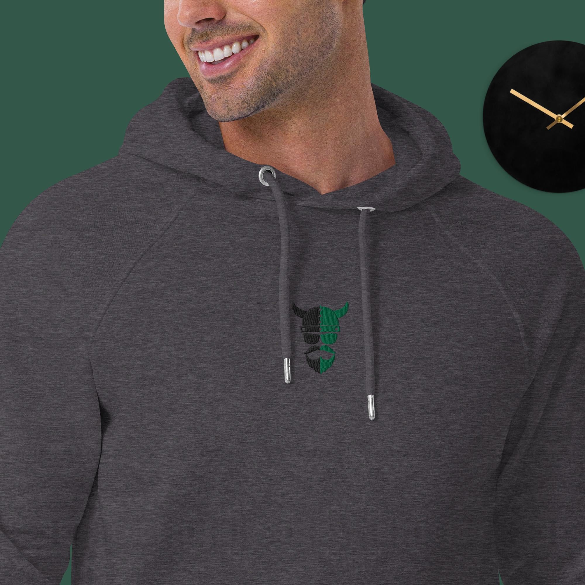 ZV Green Eco Raglan Hoodie - THE ZEN VIKING