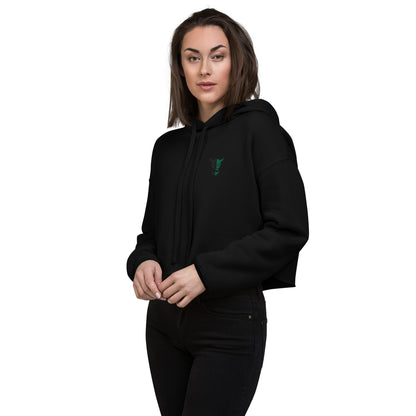 ZV Comfort Green Harvey Crop Hoodie - THE ZEN VIKING