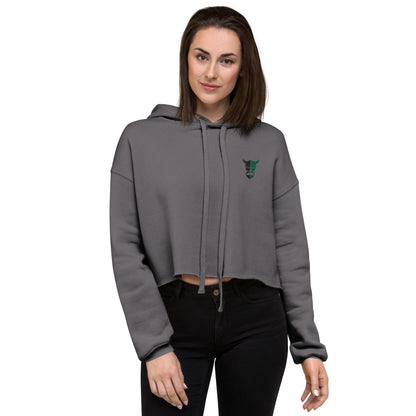 ZV Comfort Green Harvey Crop Hoodie - THE ZEN VIKING